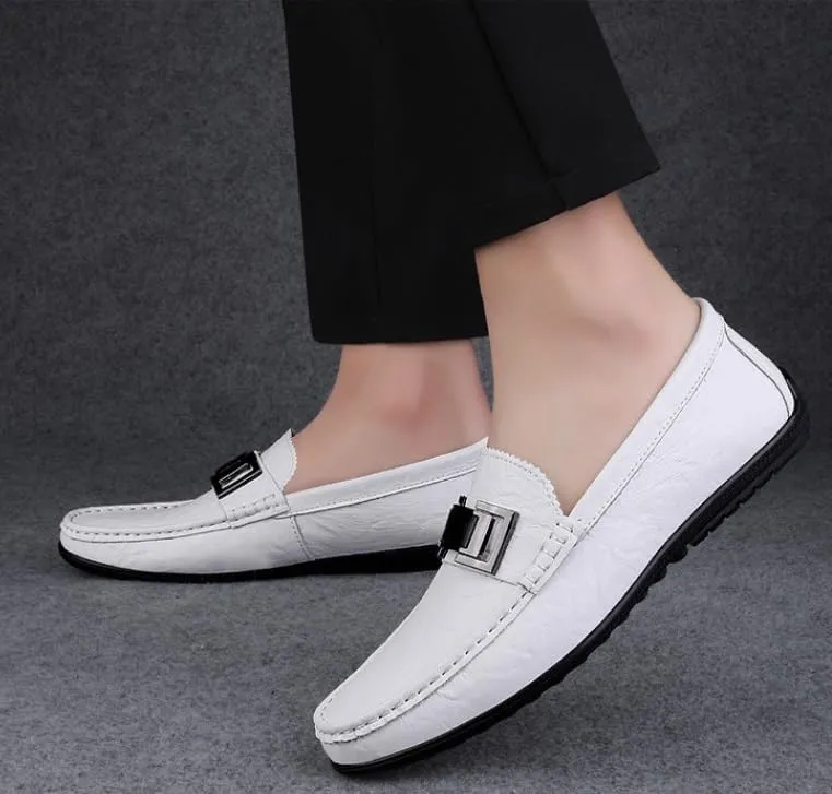 Men's Slip On Dress Shoes Comfortable Fashion Men Leather Casual Loafers Shoes Business Office Wedding Formal Modern Oxfords