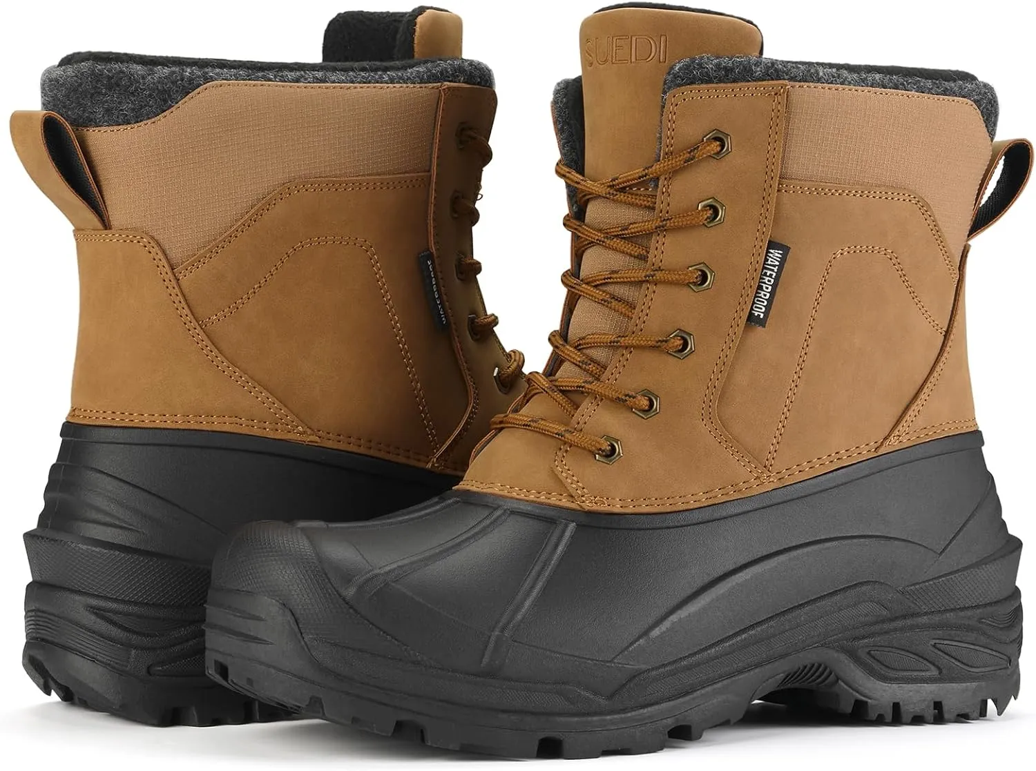 Men's Snow Boots Insulated Waterproof Lightweight Winter Boots Slip Resistant Duck Boots for Men
