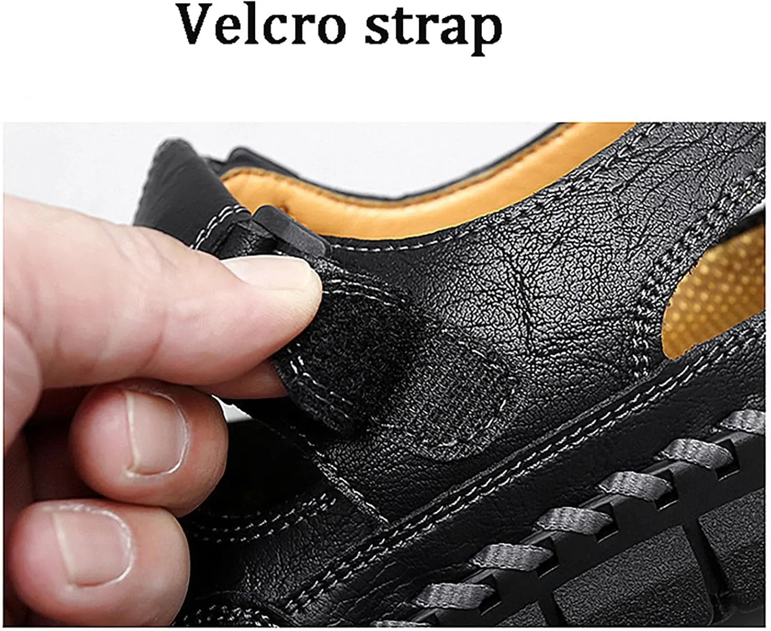 Men's Sport Sandals Summer Leather Fisherman Sandals Slip-on Causal Shoes Outdoor Loafers Closed Toe