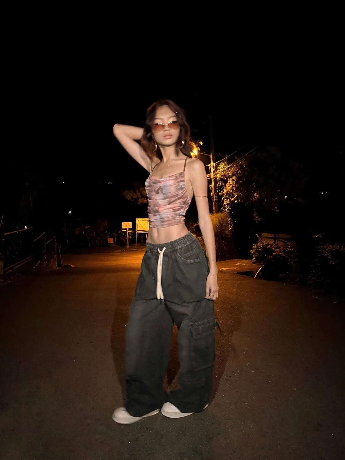 Men's Vintage Washed Cargo Jeans, High Waist, Baggy Wide Leg, Unisex Streetwear with Multiple Pockets