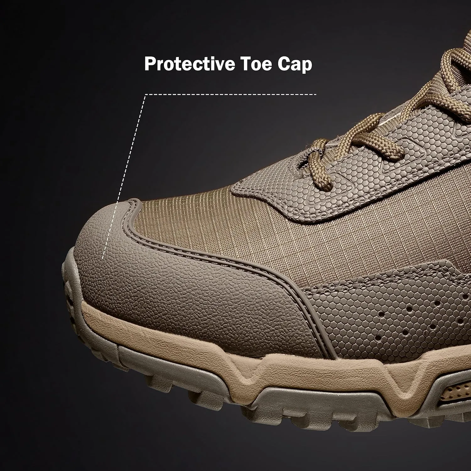 Men's Water-Resistant Work Boots Lightweight Tactical Boots Non-Slip Hiking Boots for Men