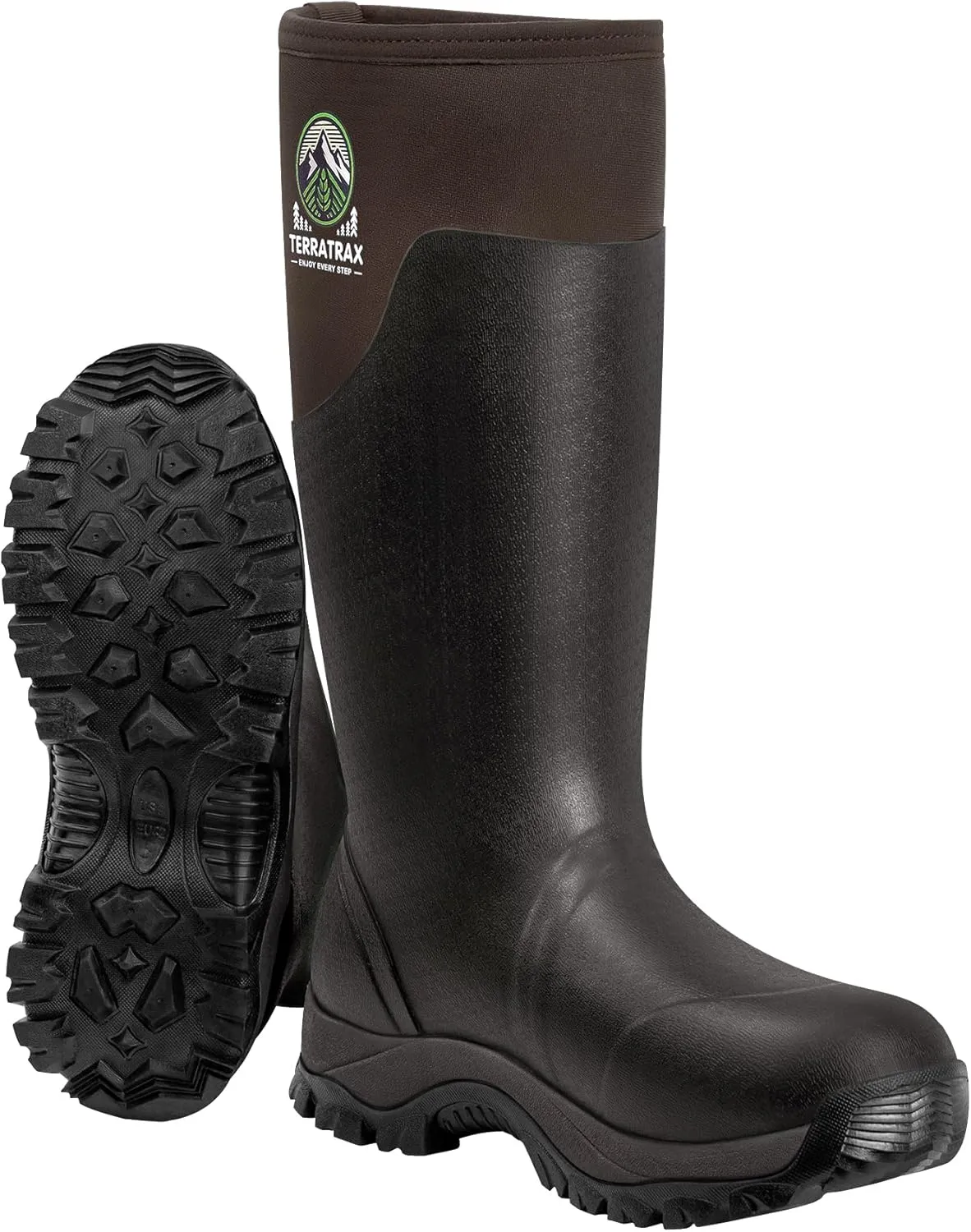 Men's Waterproof Insulated Rubber Hunting Boots – 6mm Neoprene Rain Boots for Outdoor Work, Fishing, Farming & Gardening