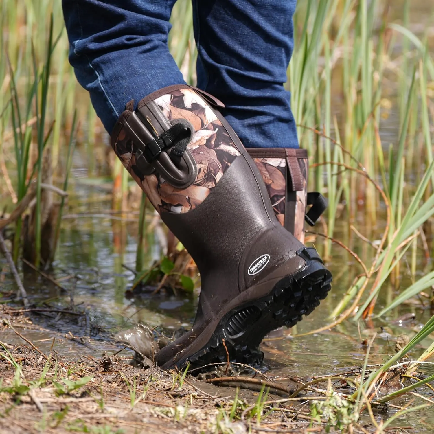 Men's Waterproof Insulated Rubber Hunting Boots – 6mm Neoprene Rain Boots for Outdoor Work, Fishing, Farming & Gardening