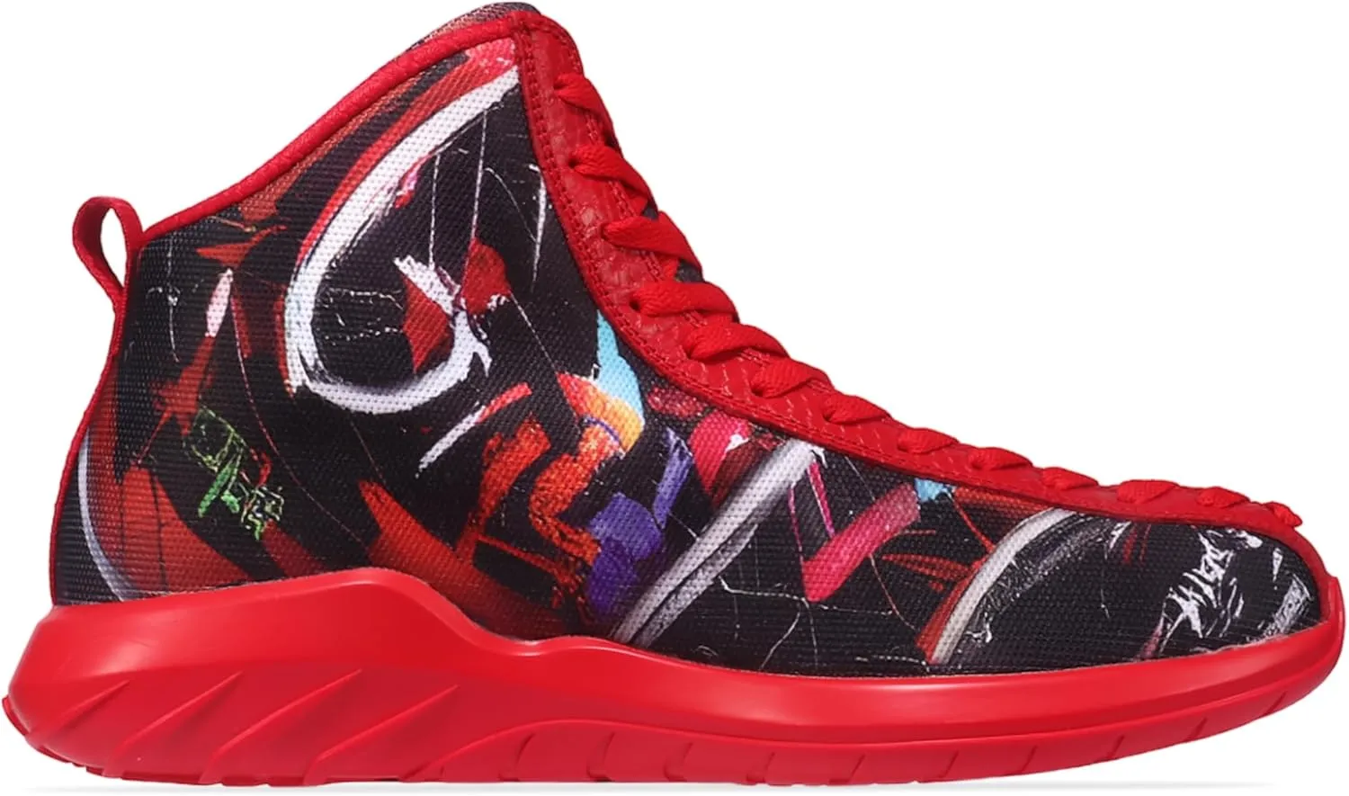 Men's Women's High Top Sneakers Unique Lace Up Lightweight Non Slip Outdoor Basketball Shoes