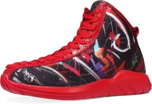 Men's Women's High Top Sneakers Unique Lace Up Lightweight Non Slip Outdoor Basketball Shoes