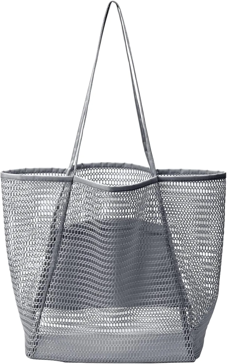 Mesh Beach Tote Womens Shoulder Handbag, Women Foldable MAX 23L Casual Tote Bag Hobo Bag For Beach Picnic Vacation