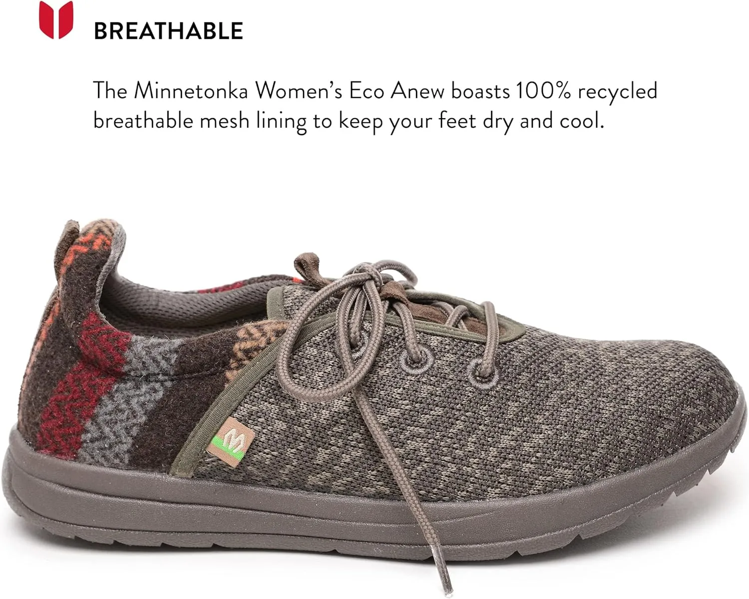 Minnetonka Women’s Ecowise Anew-Knit Casual Sneakers