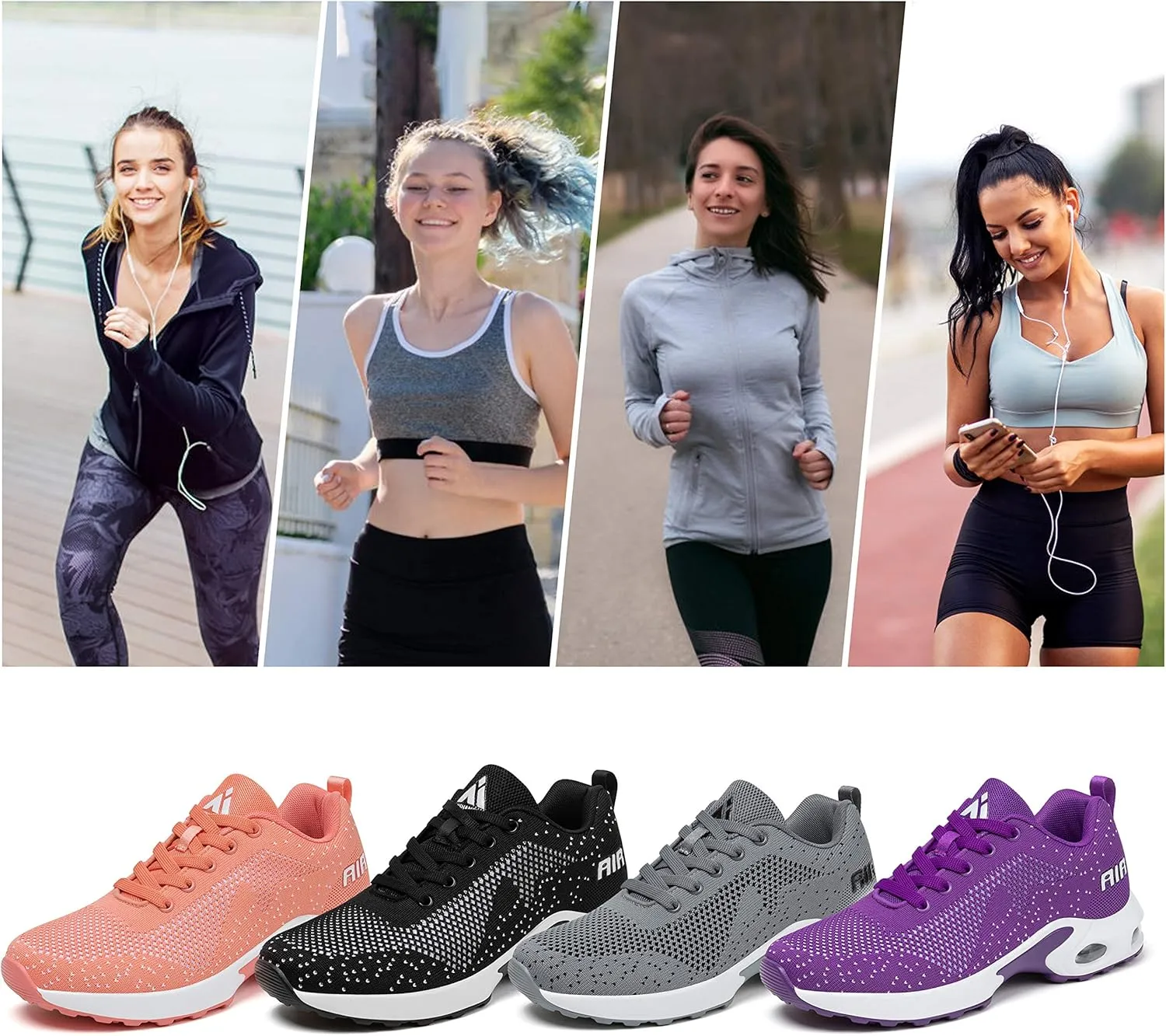 Mishansha Womens Sneakers Air Cushion Running Tennis Shoes Women Lightweight Arch Support Walking Shoes