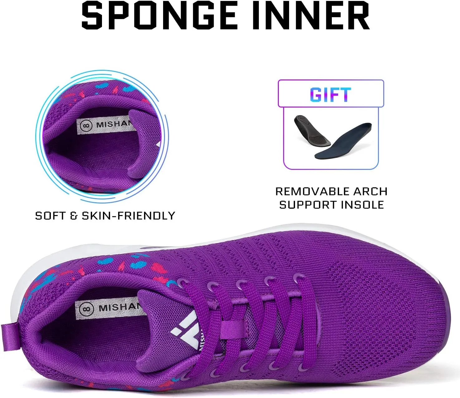 Mishansha Womens Sneakers Air Cushion Running Tennis Shoes Women Lightweight Arch Support Walking Shoes