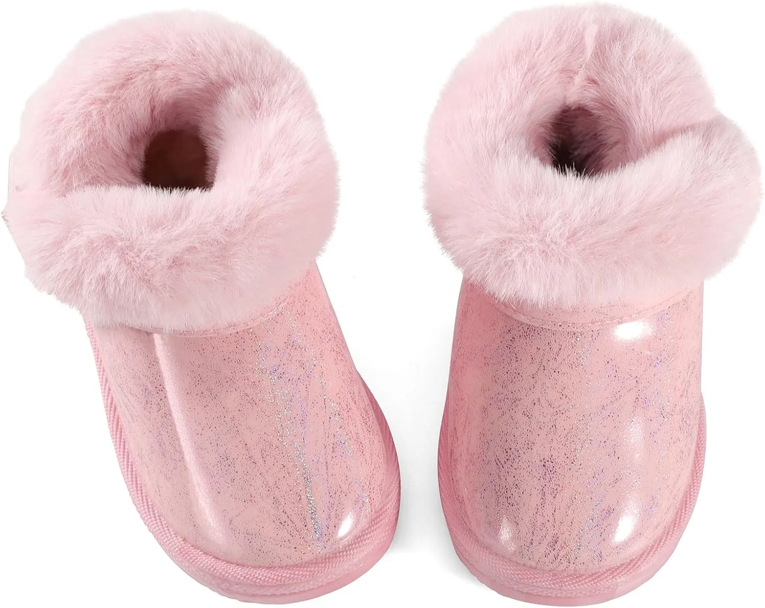 MK MATT KEELY Winter Boots for Toddler Boots for boys Soft Warm Fur Snow Boots For Girl Plush Black Snow Boots