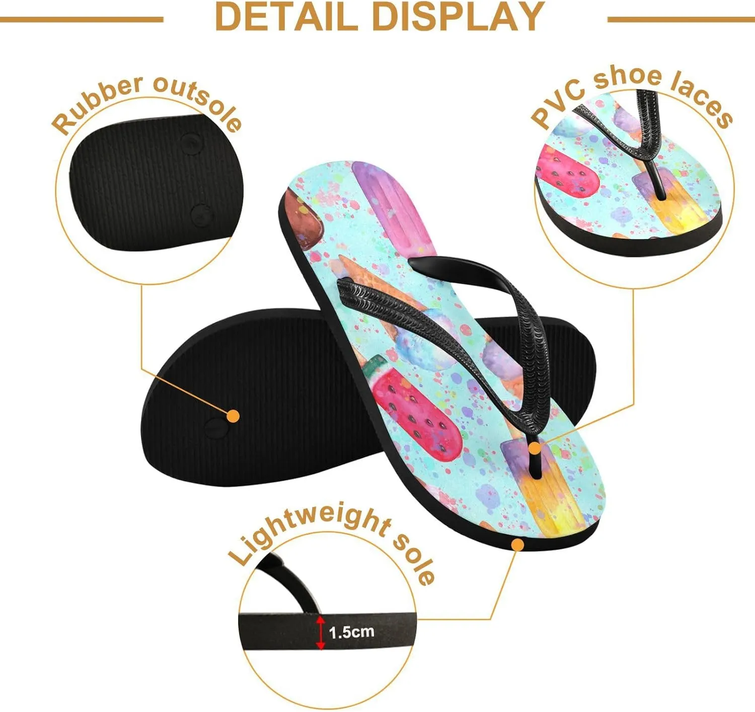 MNSRUU EVA Rubber Flip Flops for Men & Women,Unisex Sandals Soft Cushion Footbed Comfort flip-flops