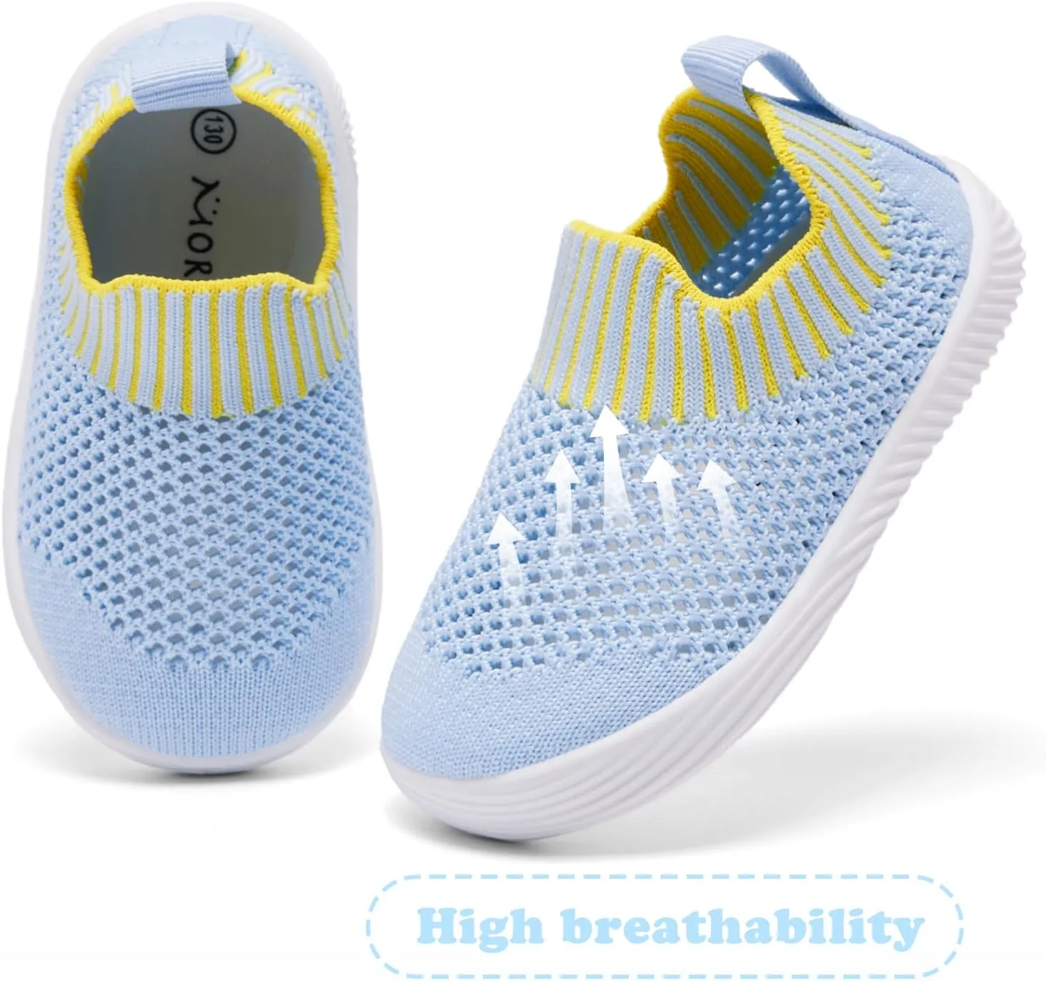 MORENDL Toddler Sandals Baby Walking Shoes Infant Slip On Water Shoes Boys Mesh Summer Sneakers Girls Tennis Shoes