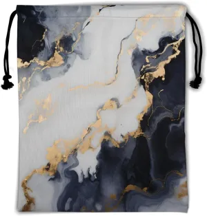 Nerxy Black White Marble Grip Bag - Marbling Drawstring Gymnastics Small Grip Bag Stone Texture Art Storage Bag for Personal Equipment