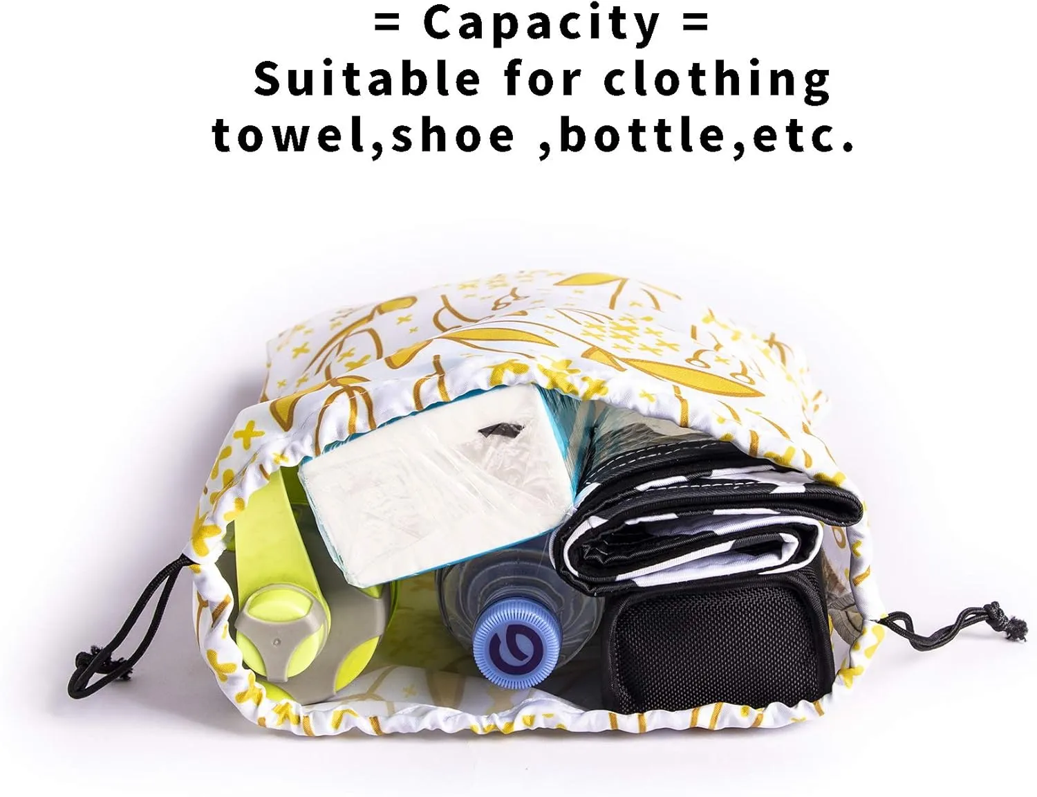 Nerxy Leaf Grip Bags for Gymnastics Tropical Leaves Grip Bag Botanical Drawstring Storage Bags