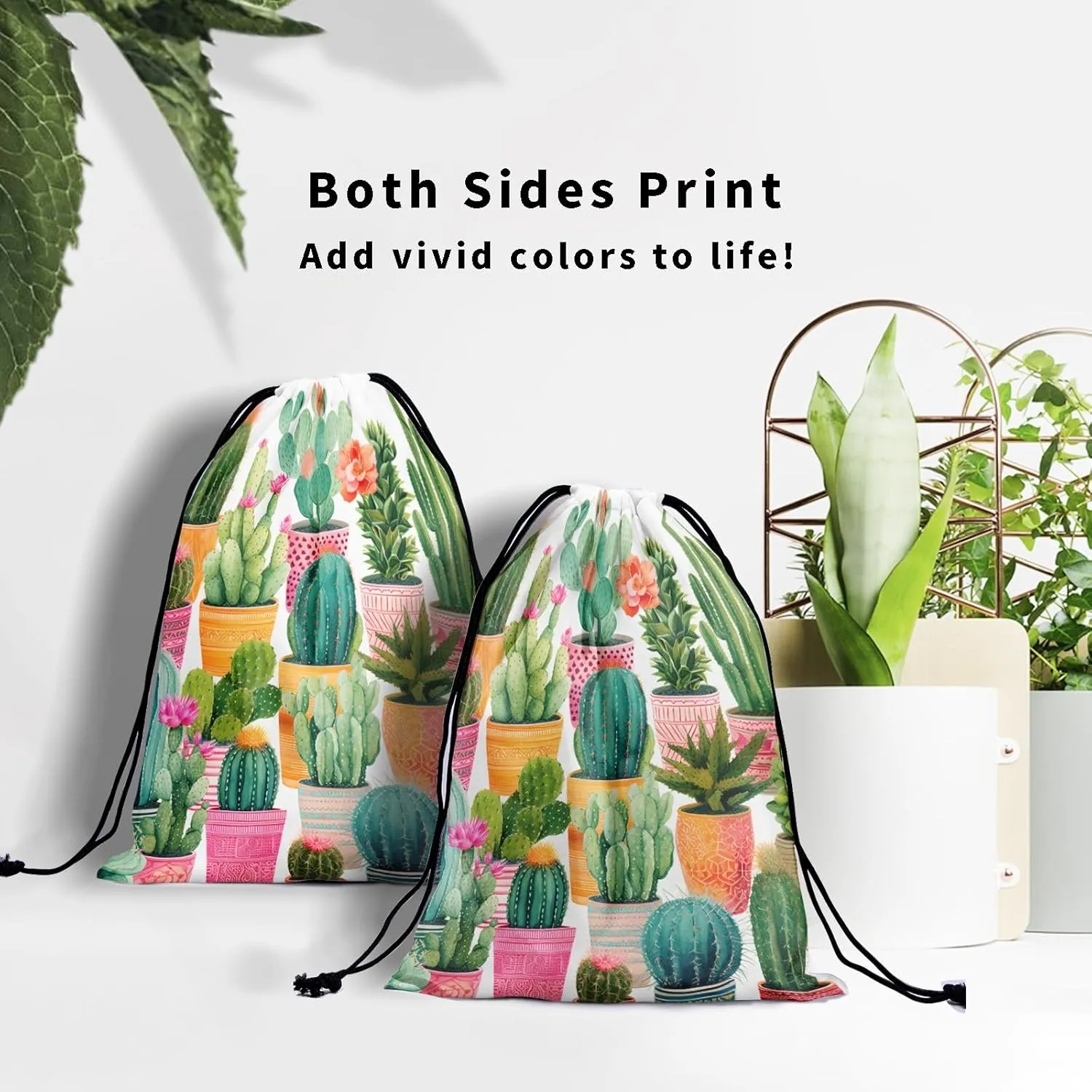 Nerxy Leaf Grip Bags for Gymnastics Tropical Leaves Grip Bag Botanical Drawstring Storage Bags