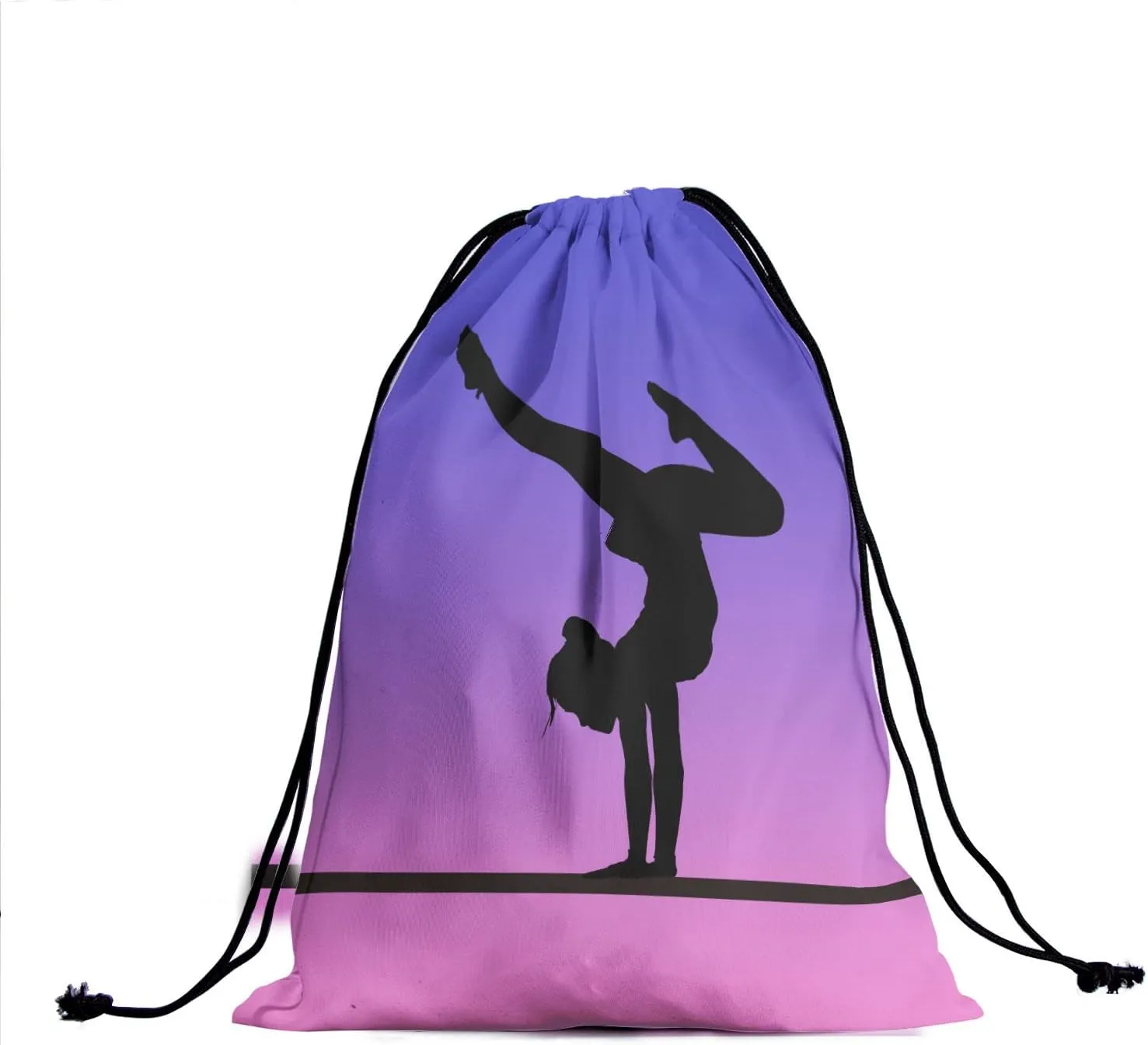 Nerxy Pink Purple Gymnastics Grip Bag - Cute Gym Bags for Gymnasts, Adjustable for Personal Equipment