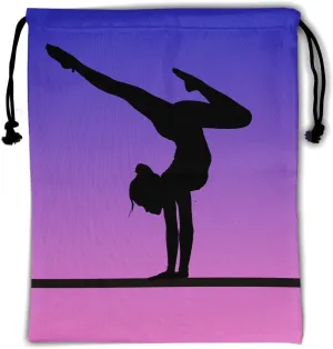 Nerxy Pink Purple Gymnastics Grip Bag - Cute Gym Bags for Gymnasts, Adjustable for Personal Equipment