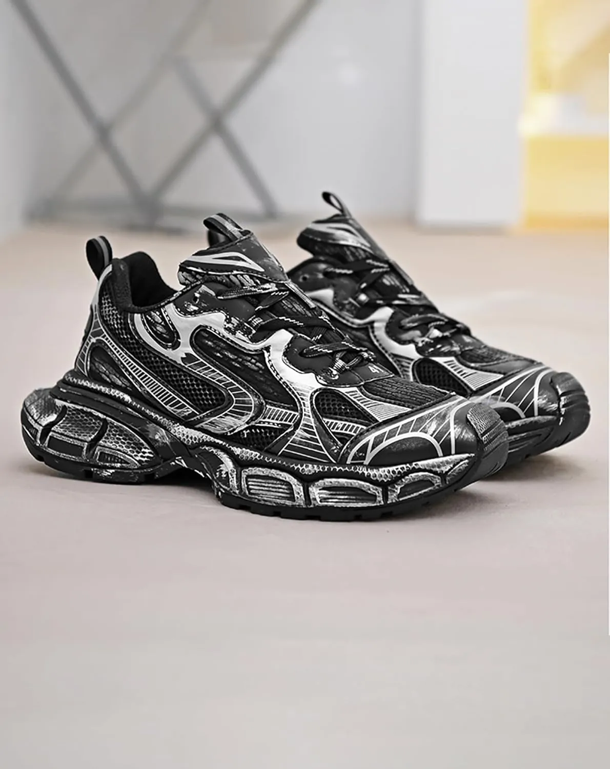 Niepce Inc Streetwear Mid Top Fashion Chunky Sneakers for Men