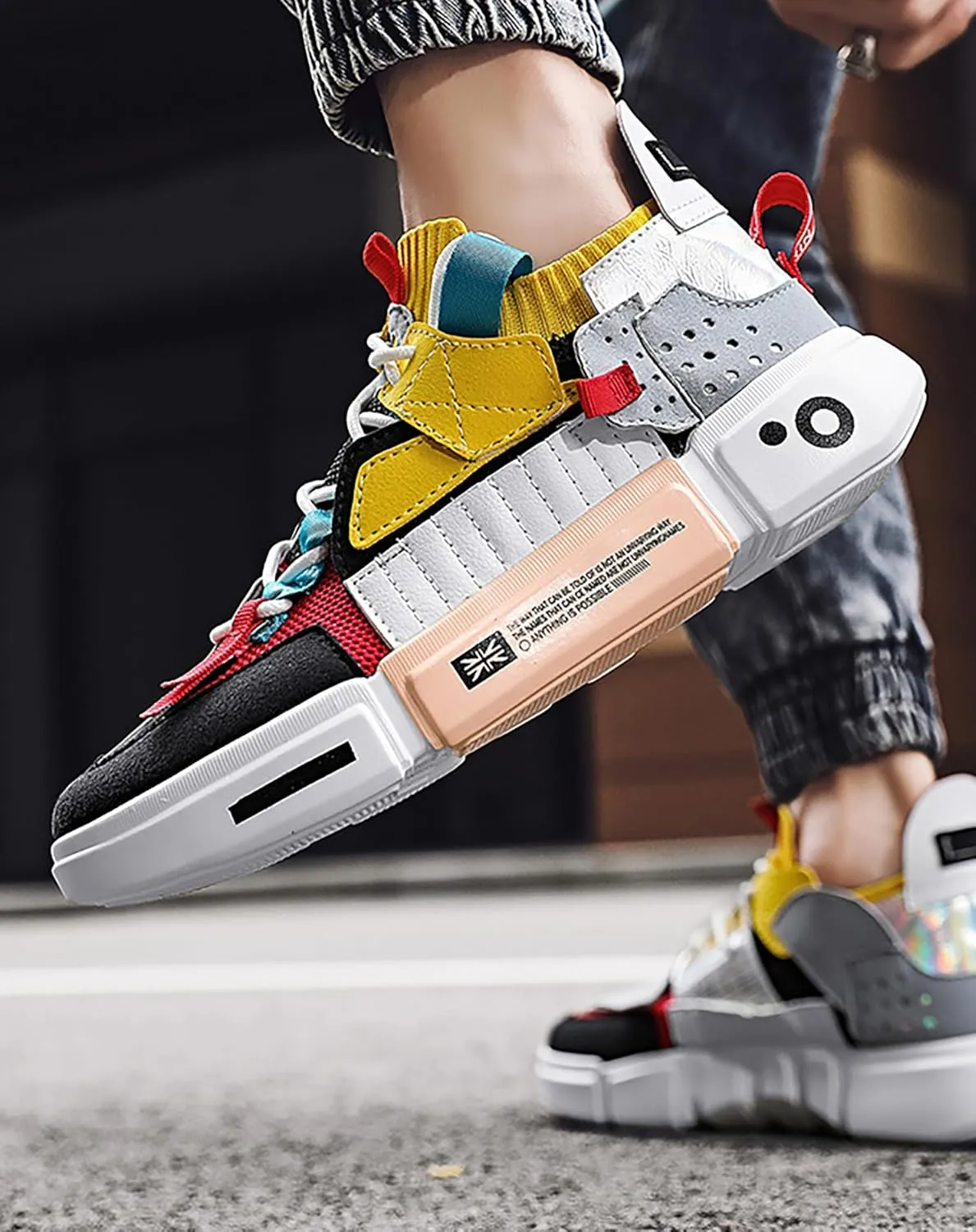 Niepce Inc Streetwear Patchwork Breathable Men's Fashion Casual Sneakers