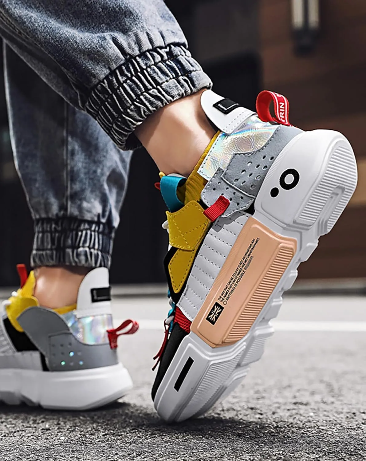 Niepce Inc Streetwear Patchwork Breathable Men's Fashion Casual Sneakers
