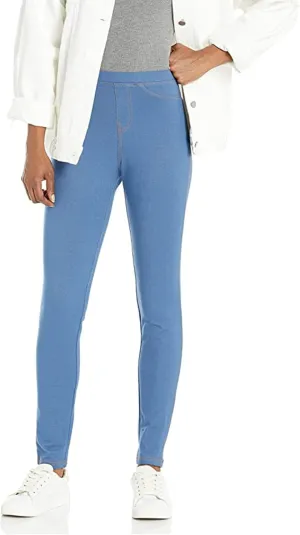 No Nonsense Women's Stretch Denim Leggings with Pockets