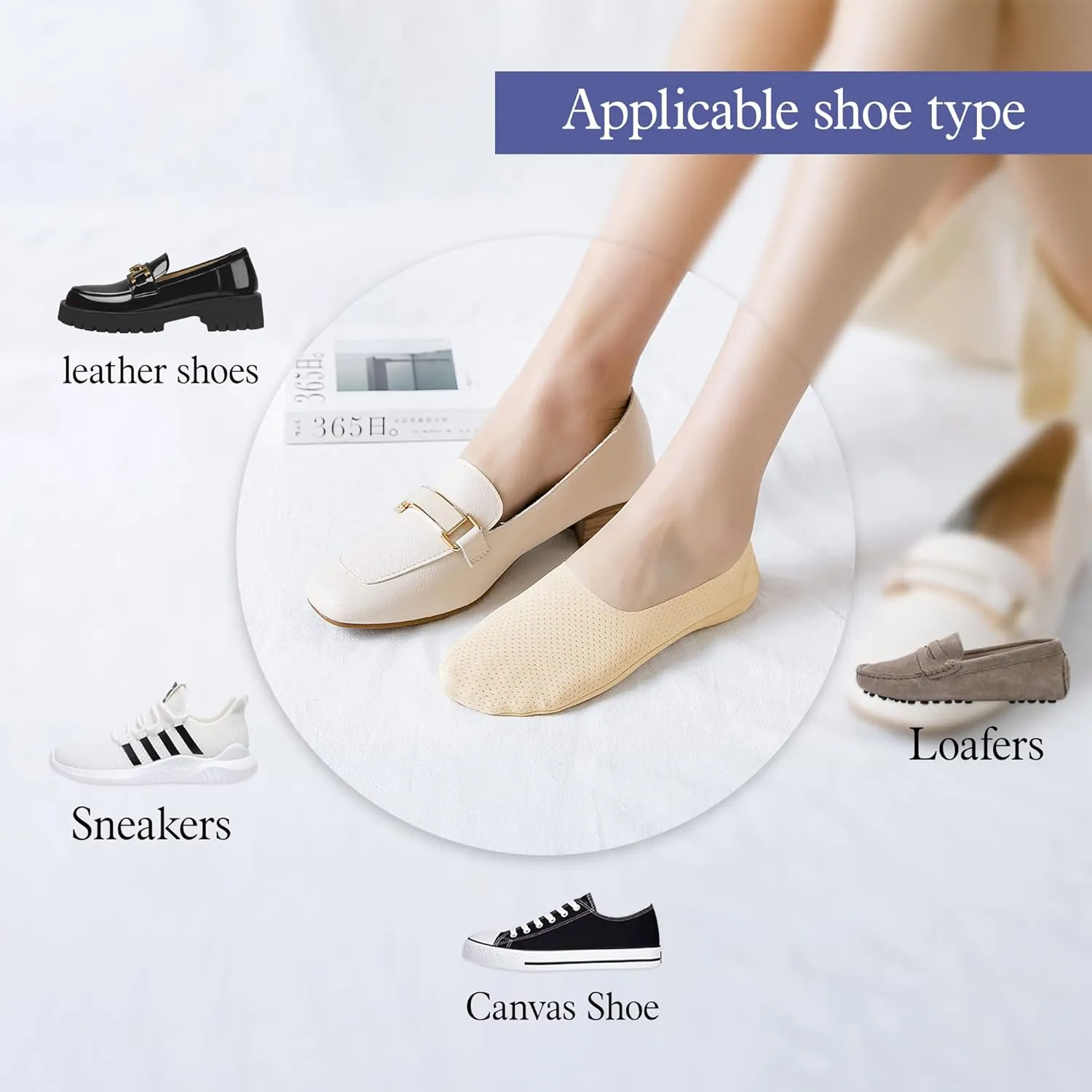 No Show Socks Womens 6 Pairs Hidden Invisible Low Cut Socks Non Slip Socks Womens Breathable Cool Thin Womens Socks