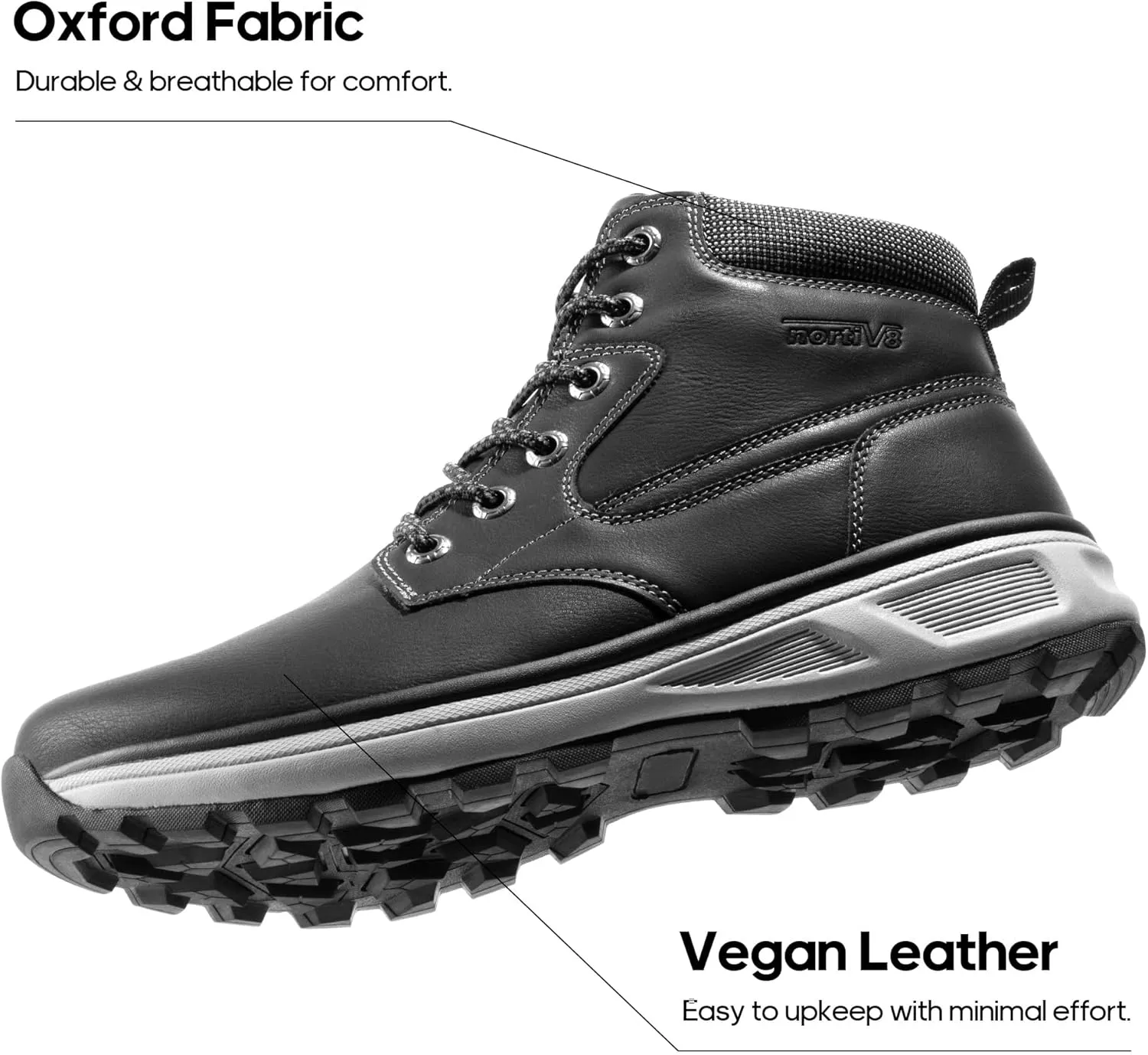 NORTIV 8 Men's Hiking Boots Waterproof Lightweight Chukka Casual Mid Ankle Boots Explorer
