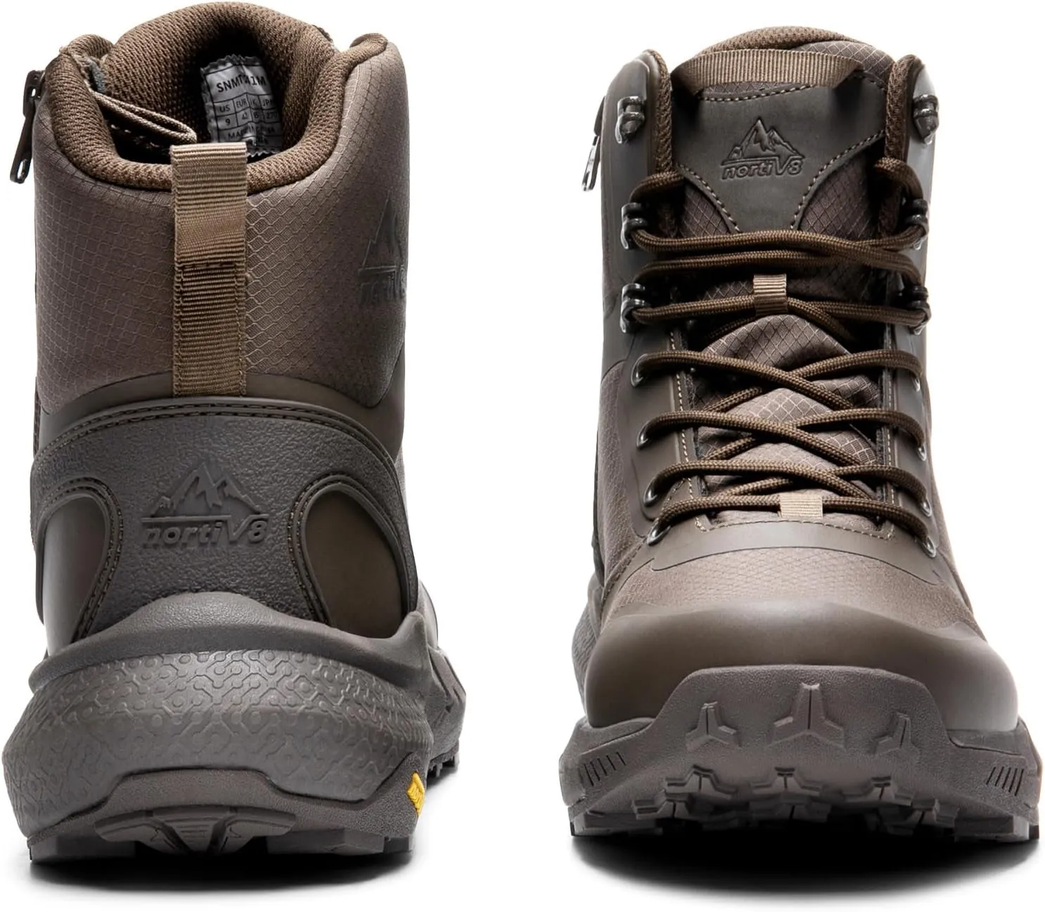 NORTIV 8 Men's Military Tactical Boot Lightweight Comfortable Boots for Work All Day Side Zipper Motorcycle Combat Hiking Boots 8 Inches Metrostrike