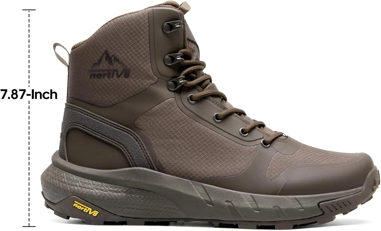 NORTIV 8 Men's Military Tactical Boot Lightweight Comfortable Boots for Work All Day Side Zipper Motorcycle Combat Hiking Boots 8 Inches Metrostrike