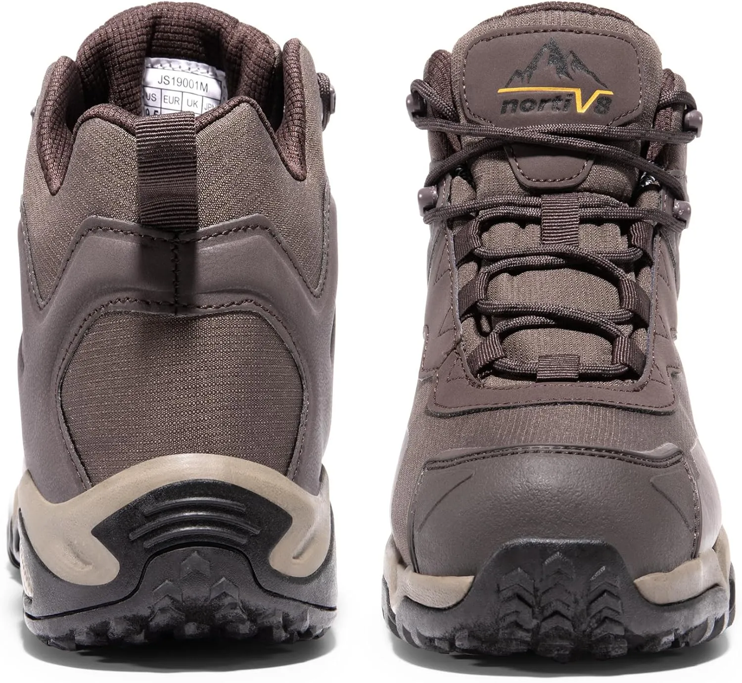 NORTIV 8 Men's Waterproof Hiking Boots Lightweight Mid Ankle Trekking Trails Outdoor Boots