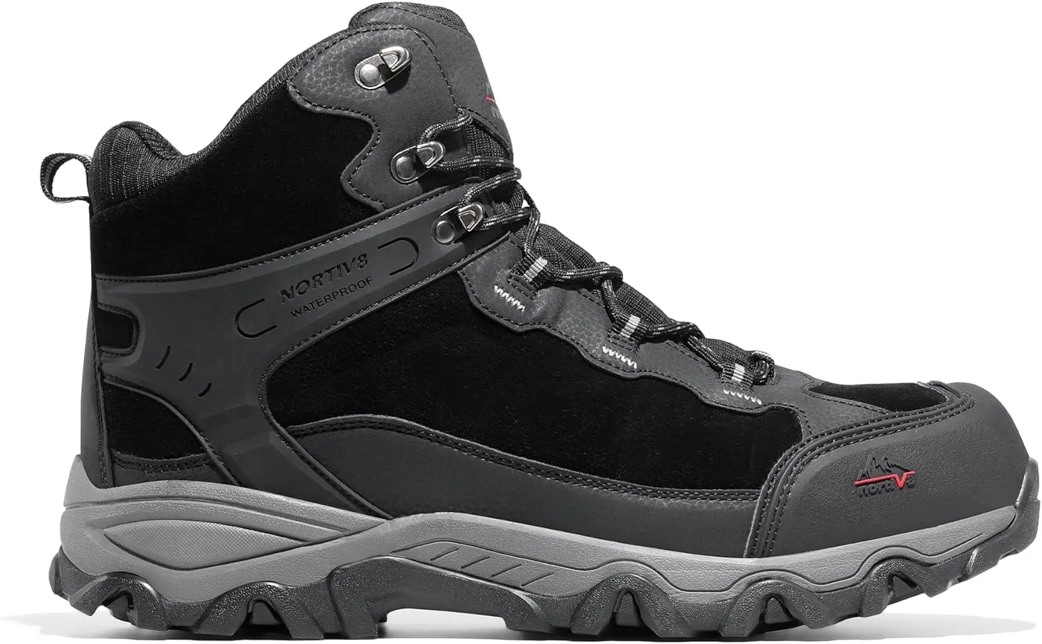 NORTIV 8 Men's Waterproof Hiking Boots Outdoor Mid Trekking Lightweight Mountaineering Shoes Paladin