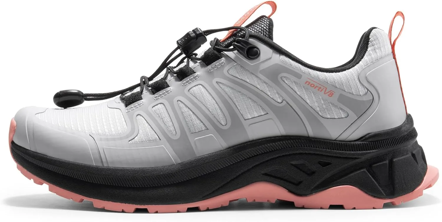 NORTIV 8 Women's Quick Laces Hiking Shoes, Lightweight Trail Running Sneakers for Walking, Outdoors, Trekking, Camping