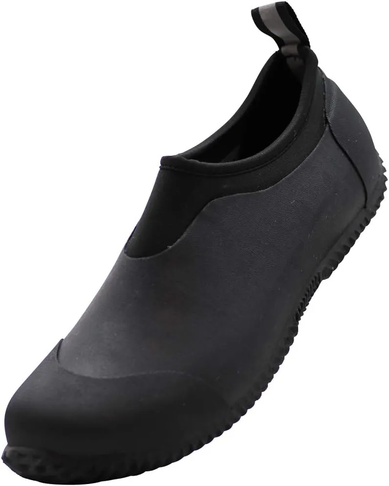 NORTY Rubber Shoes for Men - Ankle-Cut Waterproof Rain Boots for Work and Recreation - All-Weather Outdoor Footwear - Run 1-2 Sizes Large