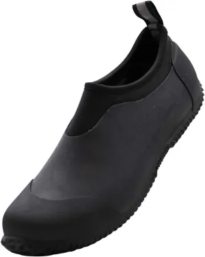 NORTY Rubber Shoes for Men - Ankle-Cut Waterproof Rain Boots for Work and Recreation - All-Weather Outdoor Footwear - Run 1-2 Sizes Large