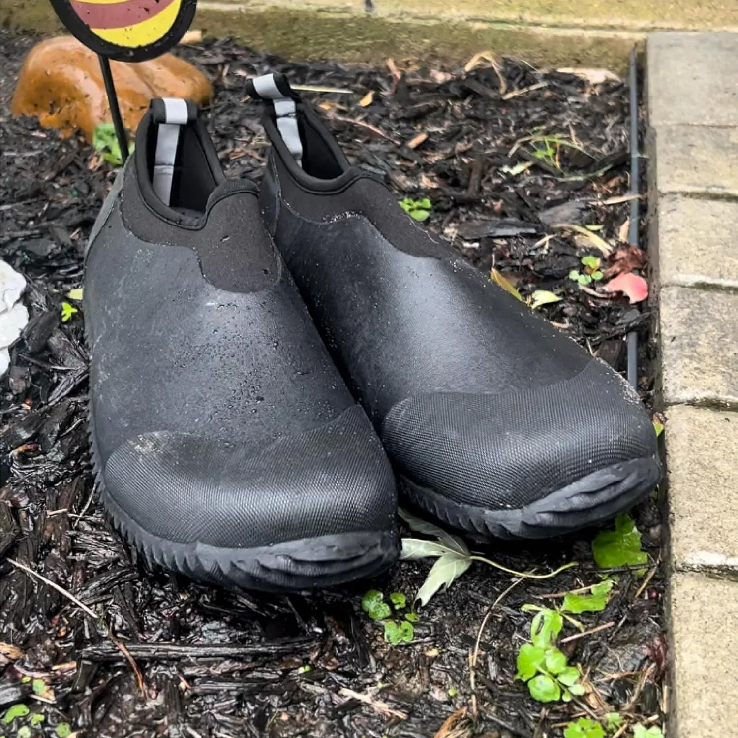 NORTY Rubber Shoes for Men - Ankle-Cut Waterproof Rain Boots for Work and Recreation - All-Weather Outdoor Footwear - Run 1-2 Sizes Large