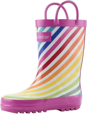 OAKI Toddler Rain Boots - Perfect Kids Rain Boots for Any Weather - Durable Rubber Baby Rain Boots Keep Little Feet Dry, Lightweight Waterproof with Easy-on Handle