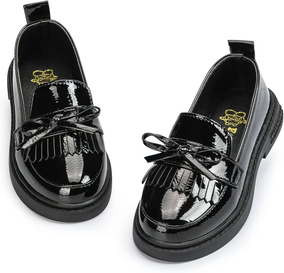 Oamico Toddler Girls Dress Shoes Loafers School Uniform Mary Jane Flats Thick Non-Slip Sole Casual Shoe (Toddler/Little Kids)