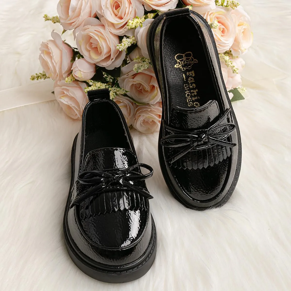 Oamico Toddler Girls Dress Shoes Loafers School Uniform Mary Jane Flats Thick Non-Slip Sole Casual Shoe (Toddler/Little Kids)