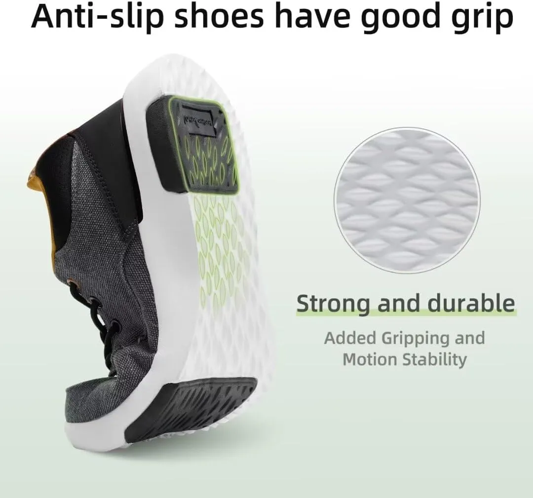 OrthoComfoot Men's Orthopedic Walking Shoes with Arch Support: Comfortable Casual Plantar Fasciitis Shoes for Flat Feet, Adjustable Cushion Orthotic Fashion Sneakers for Foot and Heel Pain