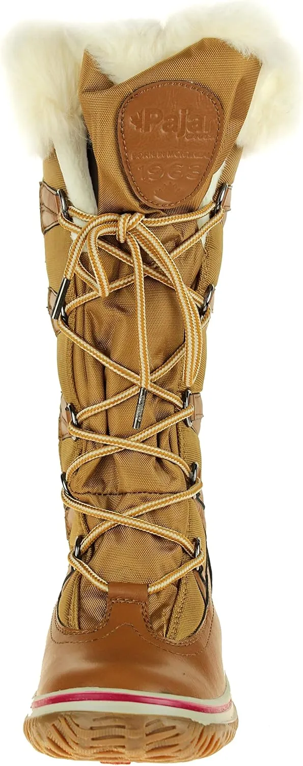 PAJAR Women's Grip Star Tall Winter Waterproof Insulated Snow Boot With Side Zipper and Laces