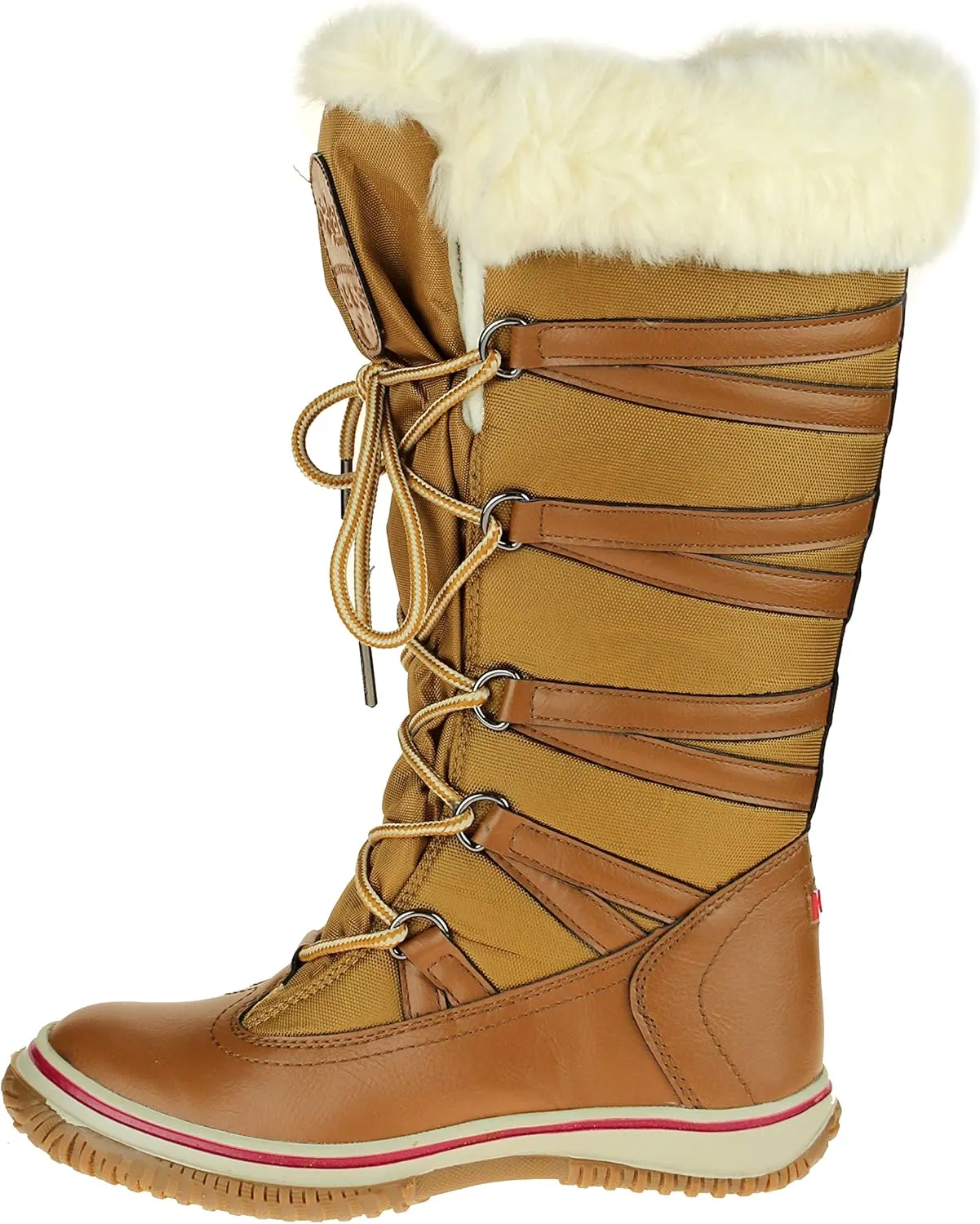 PAJAR Women's Grip Star Tall Winter Waterproof Insulated Snow Boot With Side Zipper and Laces