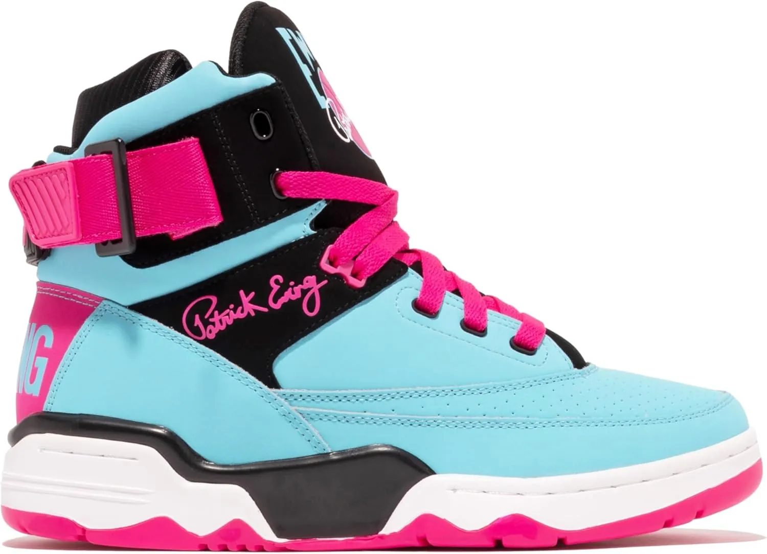 PATRICK EWING Athletics 33 HI Bluefish/Black/Pink Miami