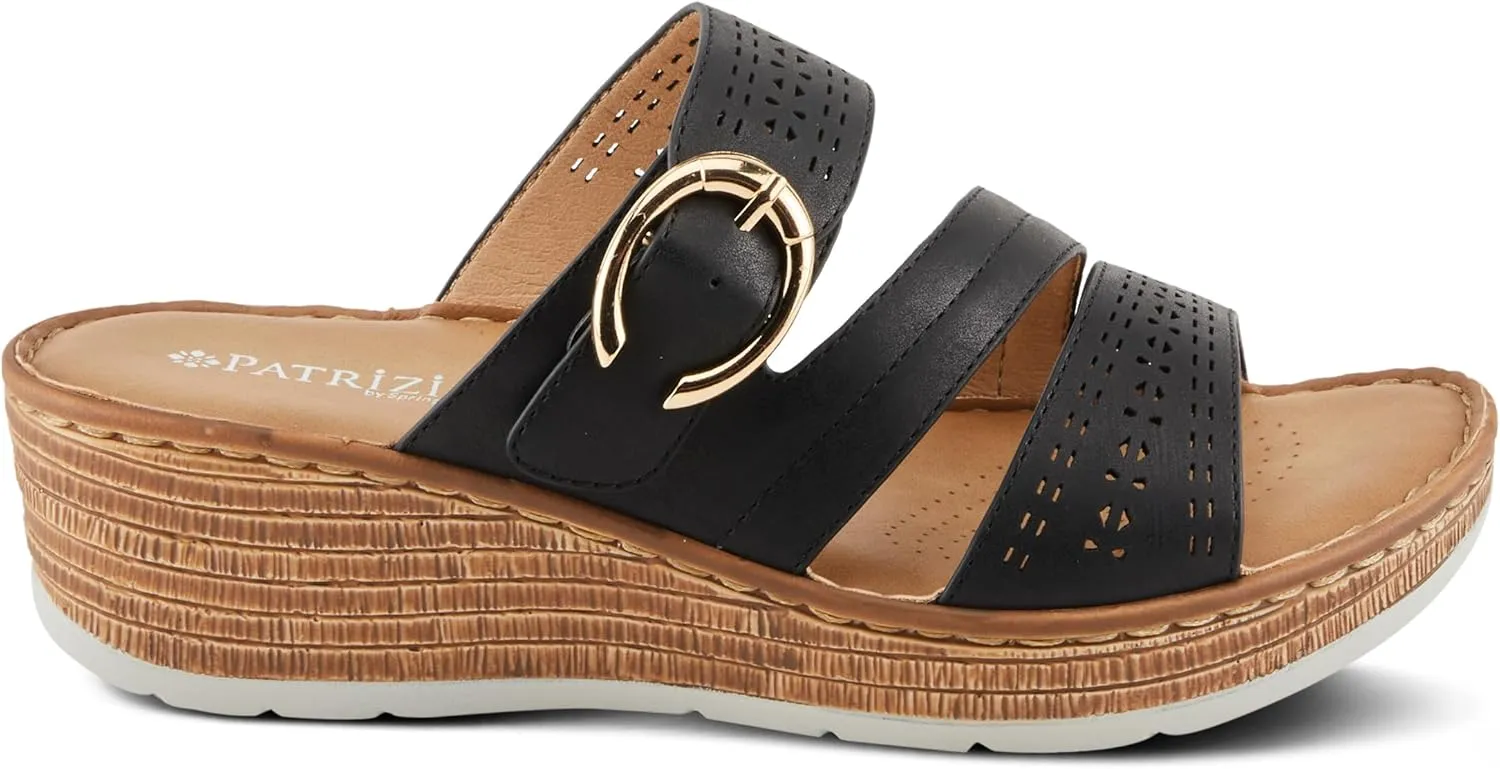 PATRIZIA Women's SHARONDA Asymmetrical Slide Wedge Sandals