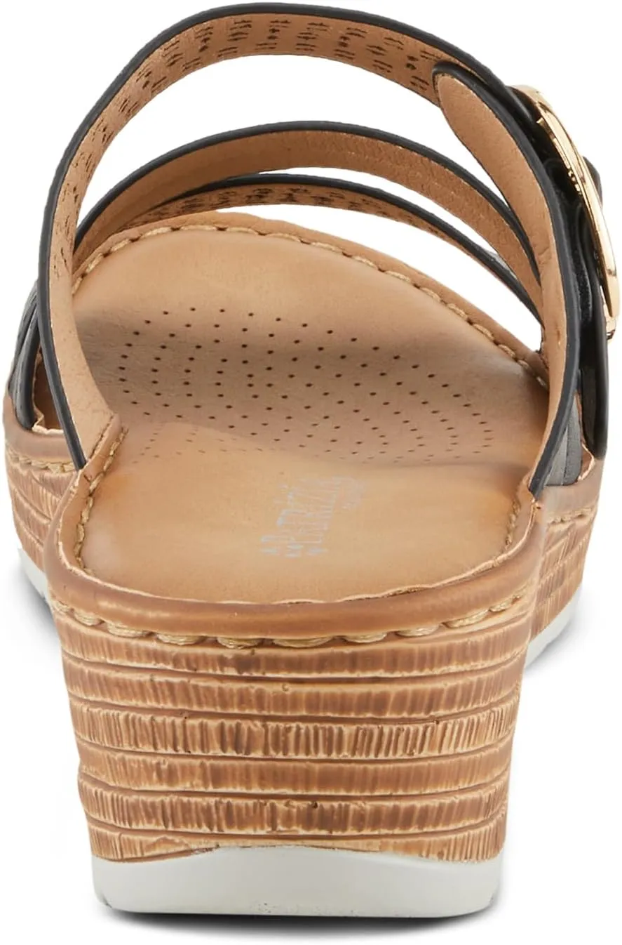 PATRIZIA Women's SHARONDA Asymmetrical Slide Wedge Sandals
