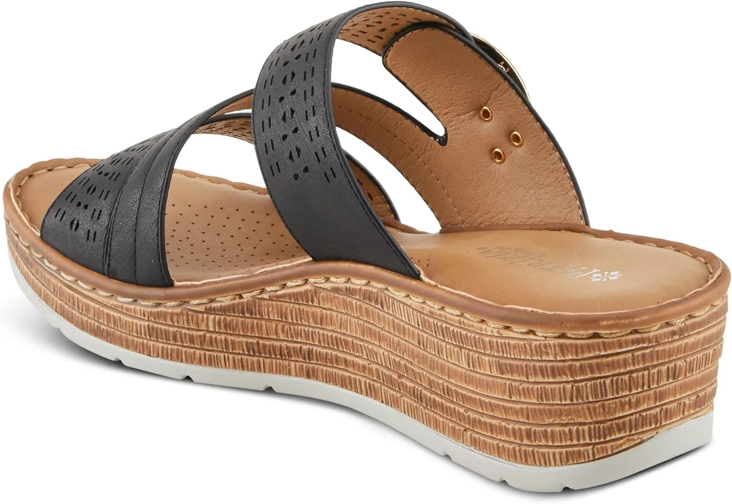 PATRIZIA Women's SHARONDA Asymmetrical Slide Wedge Sandals