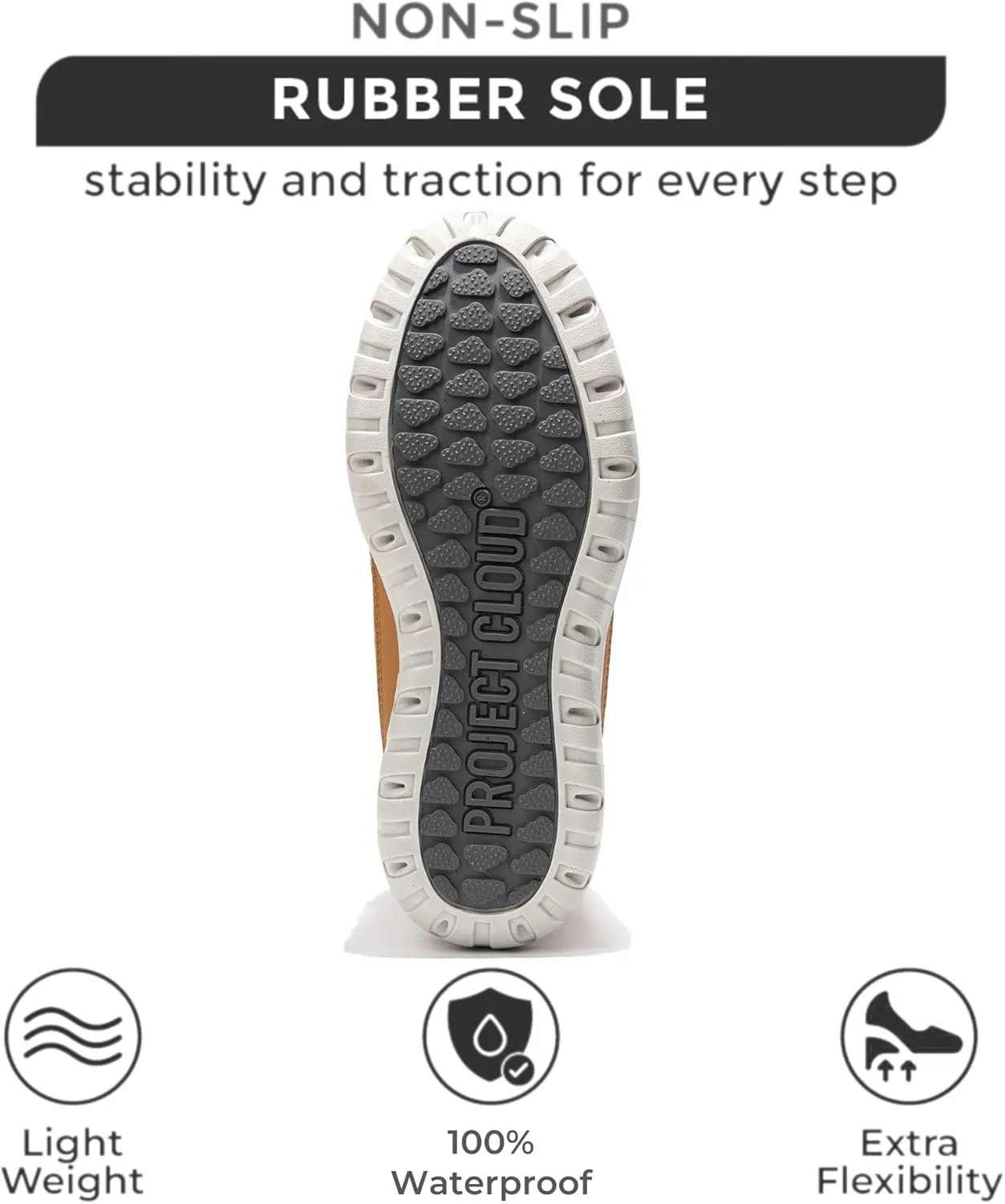 Project Cloud Womens Snow Boots - Genuine Suede Waterproof Memory Foam Insole and Non-Slip Winter Snow Boots For Women Footwear - Outdoor Shoes (Leonora)