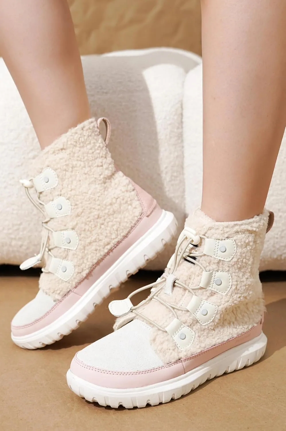 Project Cloud Womens Snow Boots - Genuine Suede Waterproof Memory Foam Insole and Non-Slip Winter Snow Boots For Women Footwear - Outdoor Shoes (Leonora)