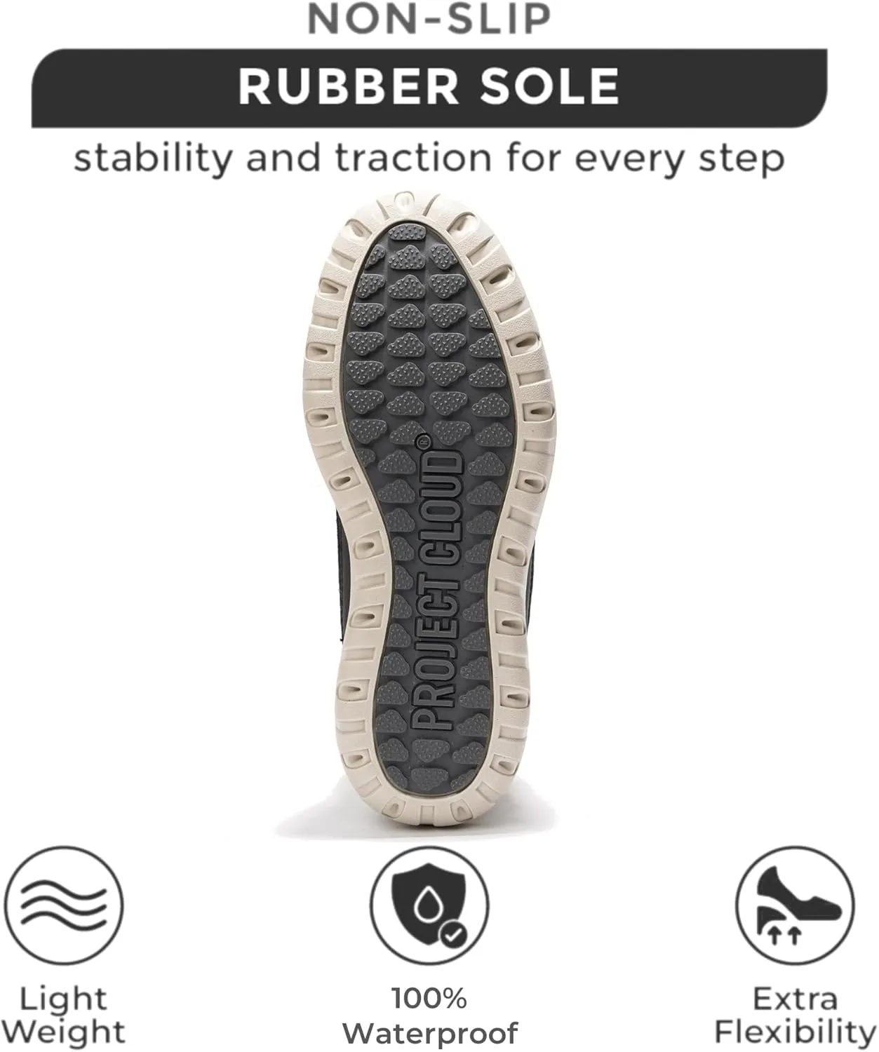 Project Cloud Womens Snow Boots - Genuine Suede Waterproof Memory Foam Insole and Non-Slip Winter Snow Boots For Women Footwear - Outdoor Shoes (Leonora)