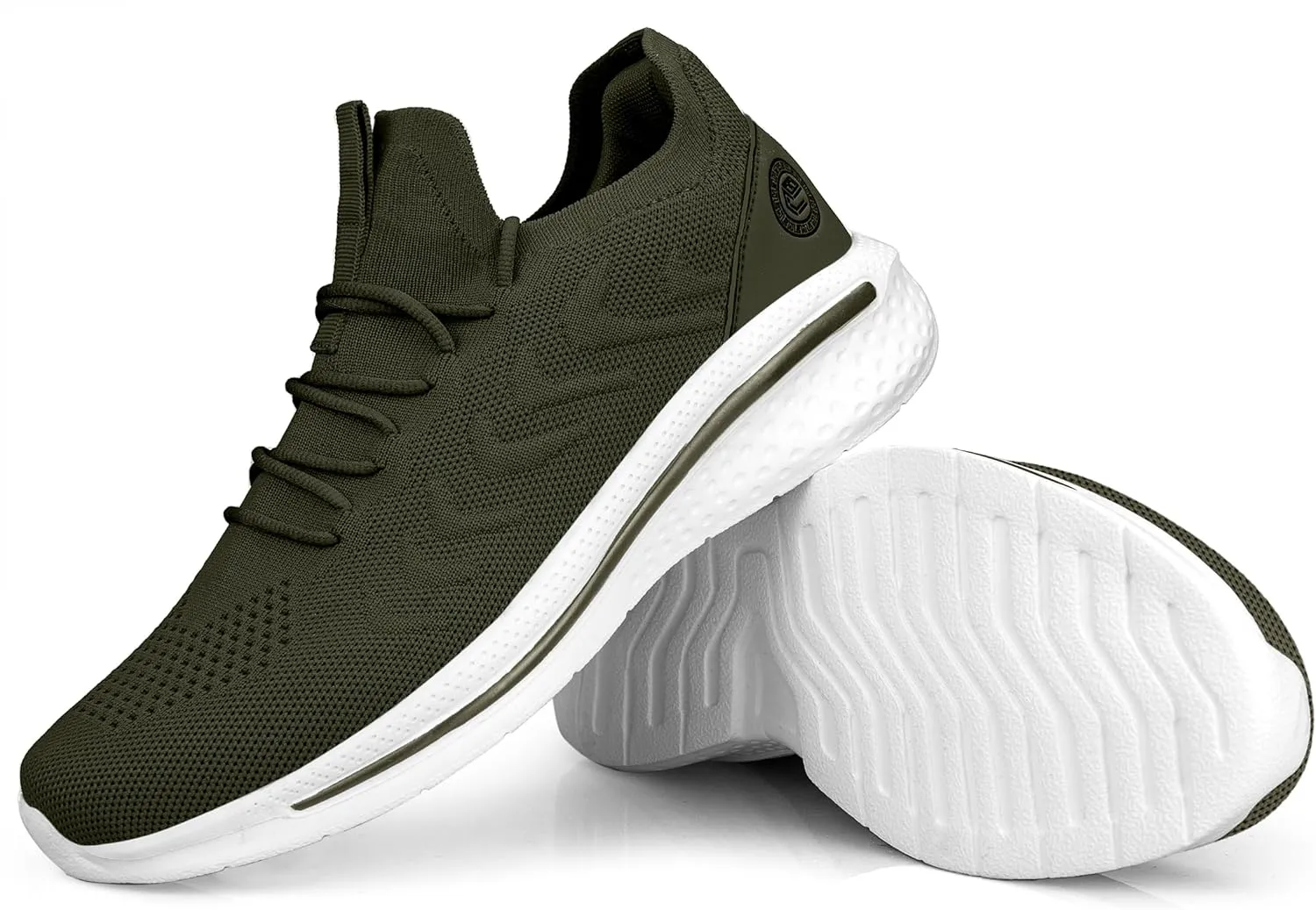 Pujcs Men Sneakers Lightweight Running Shoes for Men Slip on Walking Shoes with Breathable Mesh Comfortable Atheletic Shoes for Tennis Gym Workout