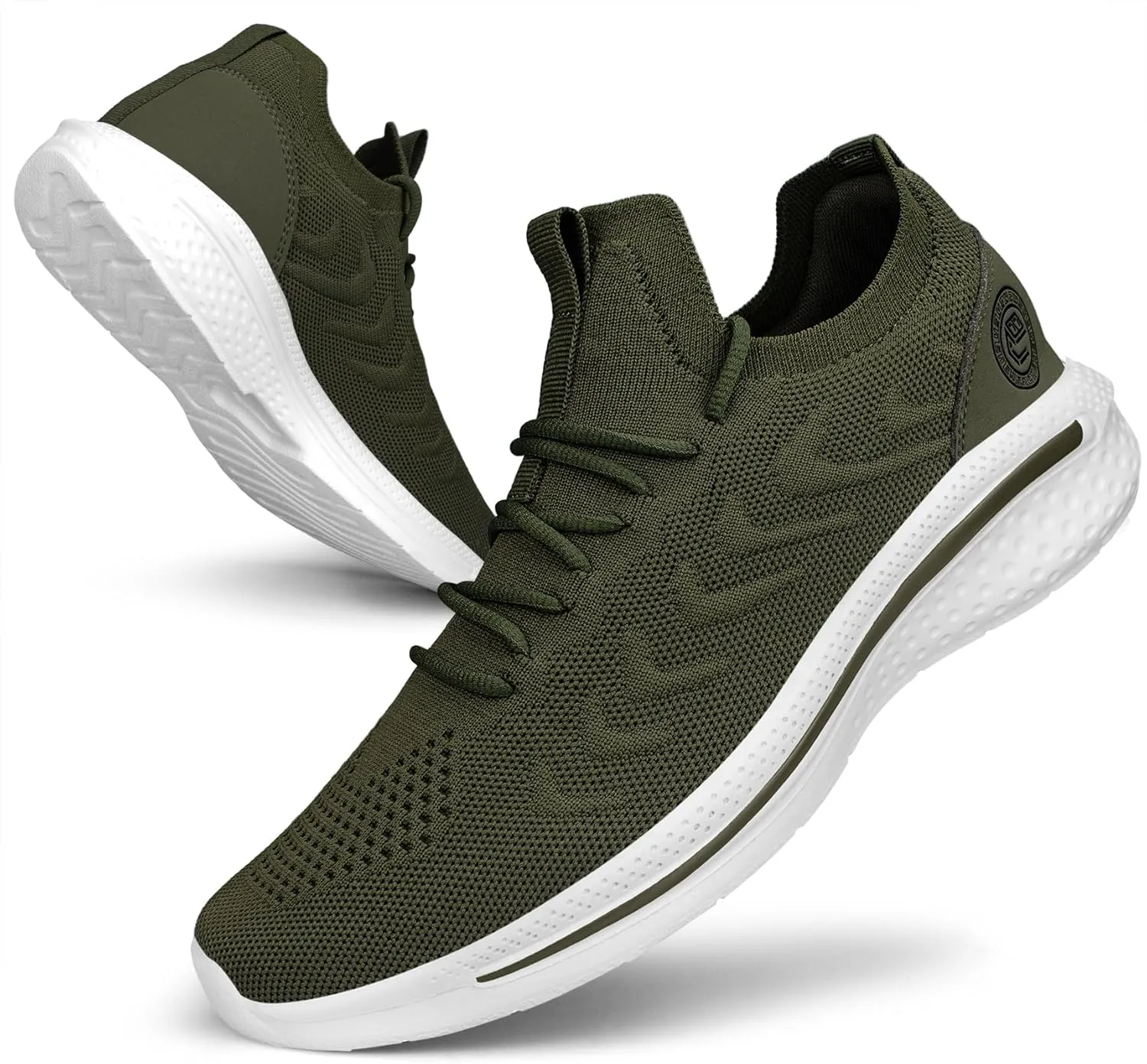 Pujcs Men Sneakers Lightweight Running Shoes for Men Slip on Walking Shoes with Breathable Mesh Comfortable Atheletic Shoes for Tennis Gym Workout